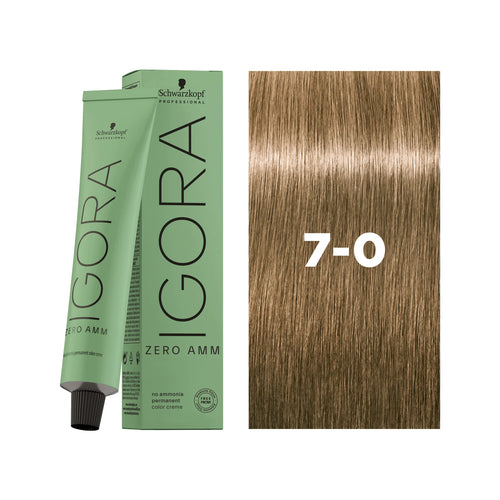 Load image 1 in gallery view. IGORA ZERO AMM Ammonia-Free Permanent Color 7-0 Medium Blonde Natural