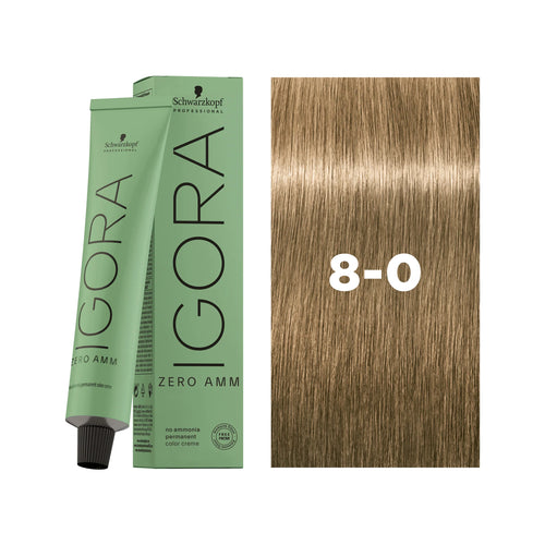Load image 1 in gallery view. IGORA ZERO AMM Ammonia-Free Permanent Color 8-0 Light Blonde Natural