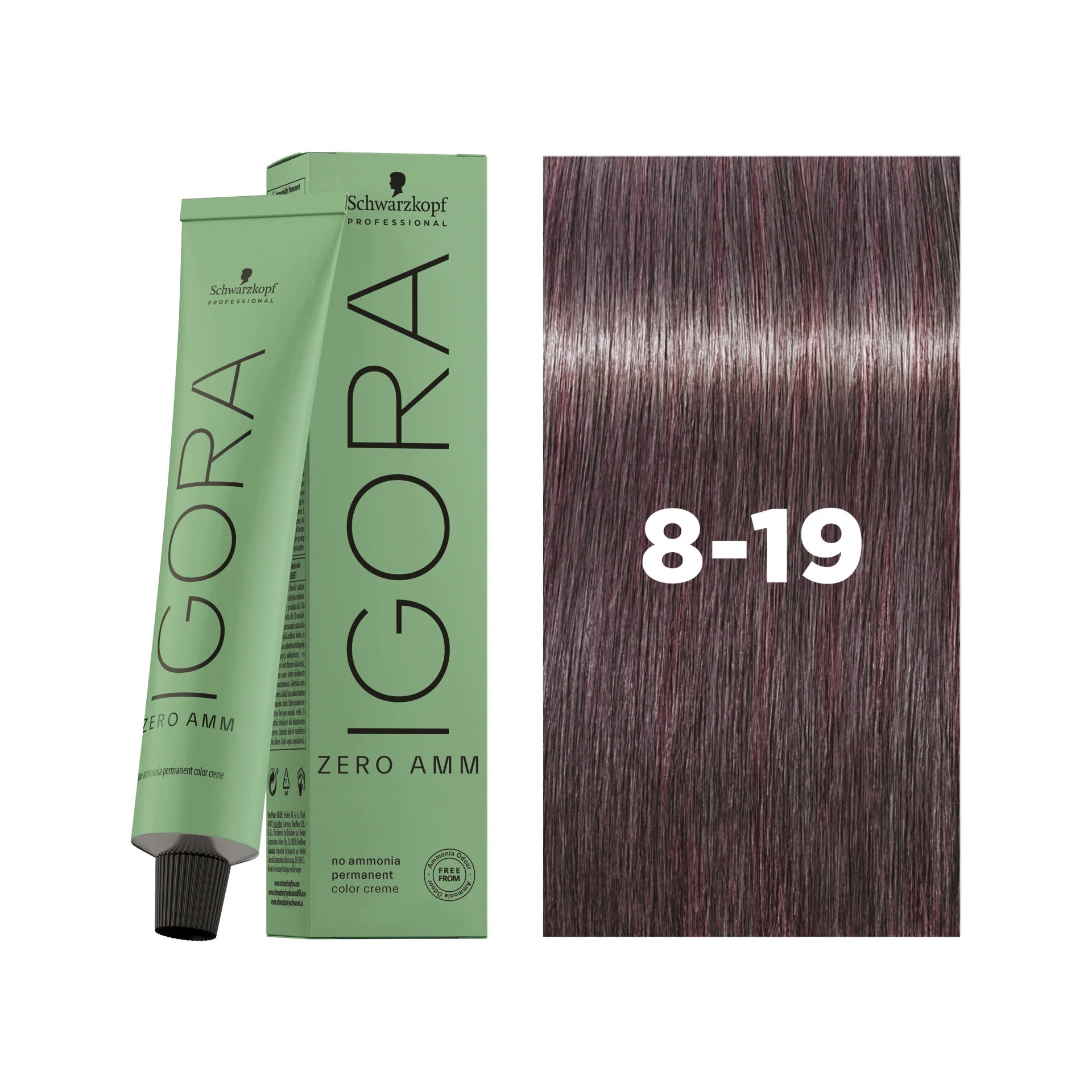 IGORA ZERO AMM Ammonia-Free Permanent Color 8-19 Light Blonde Cendré Violet