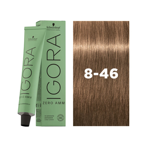 Load image 1 in gallery view. IGORA ZERO AMM Ammonia-Free Permanent Color 8-46 Light Blonde Beige Chocolate