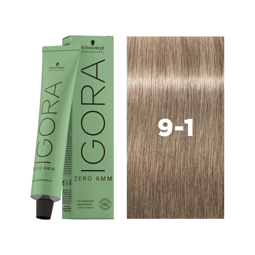 Load image 1 in gallery view. IGORA ZERO AMM Ammonia-Free Permanent Color 9-1 Extra Light Blonde Cendré