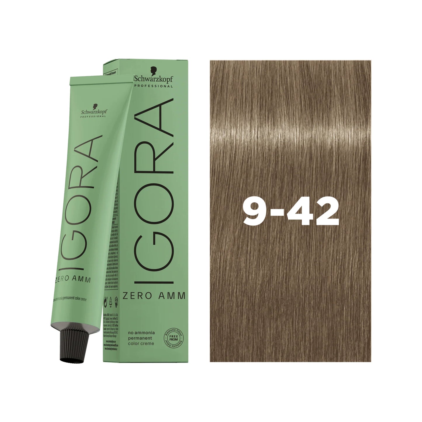 IGORA ZERO AMM Ammonia-Free Permanent Color 9-42 Extra Light Blonde Beige Ash